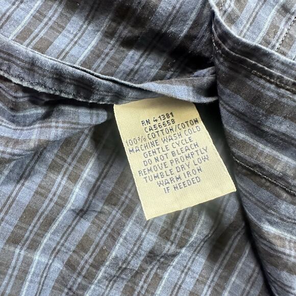 Polo Ralph Lauren Shirt Men’s XL Blue/Black Slim Fit Striped Button Down Preppy - Picture 4 of 9